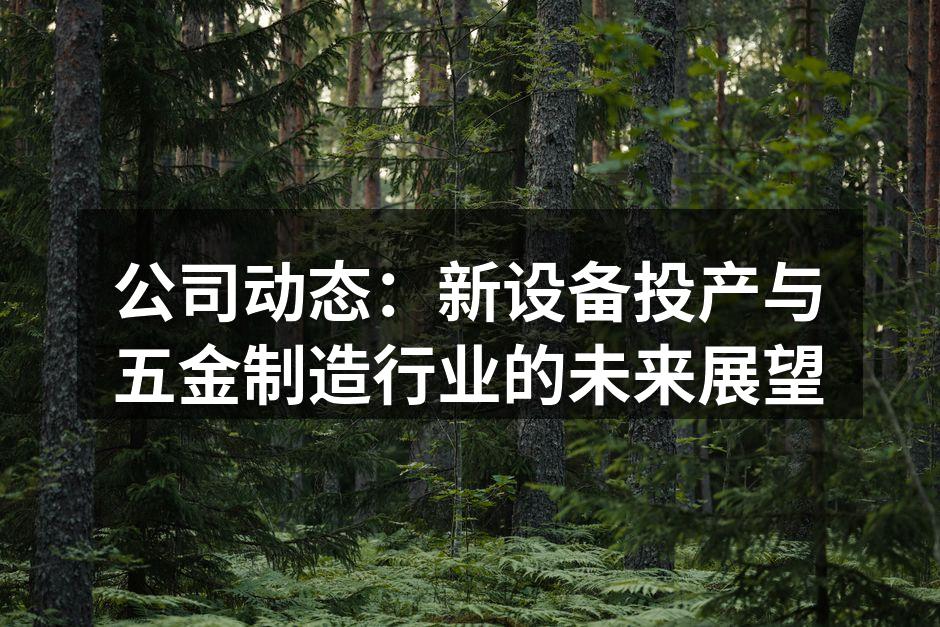 公司动态:新设备投产与五金制造行业的未来展望