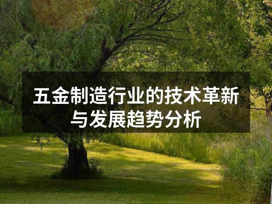 五金制造行业的技术革新与发展趋势分析